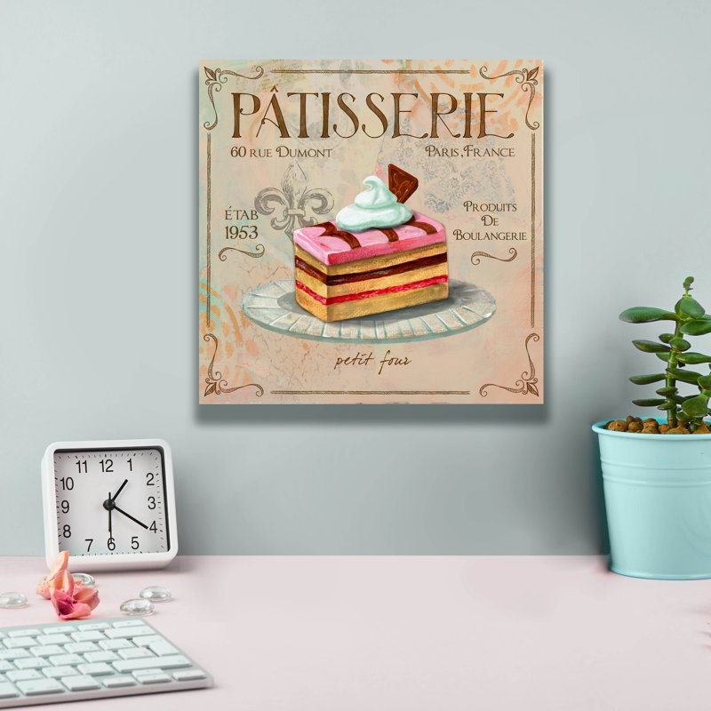 «Patisserie 2» par Fiona Stokes-Gilbert, art mural sur toile, H 12 po x l 12 po x P 0,75 po