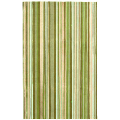 Atilia Hand Hooked Cotton Pile Striped Rug