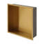 Niche de douche en acier inoxydable 12 po x 12 po avec finition dorée pour rangement mural de salle de bain