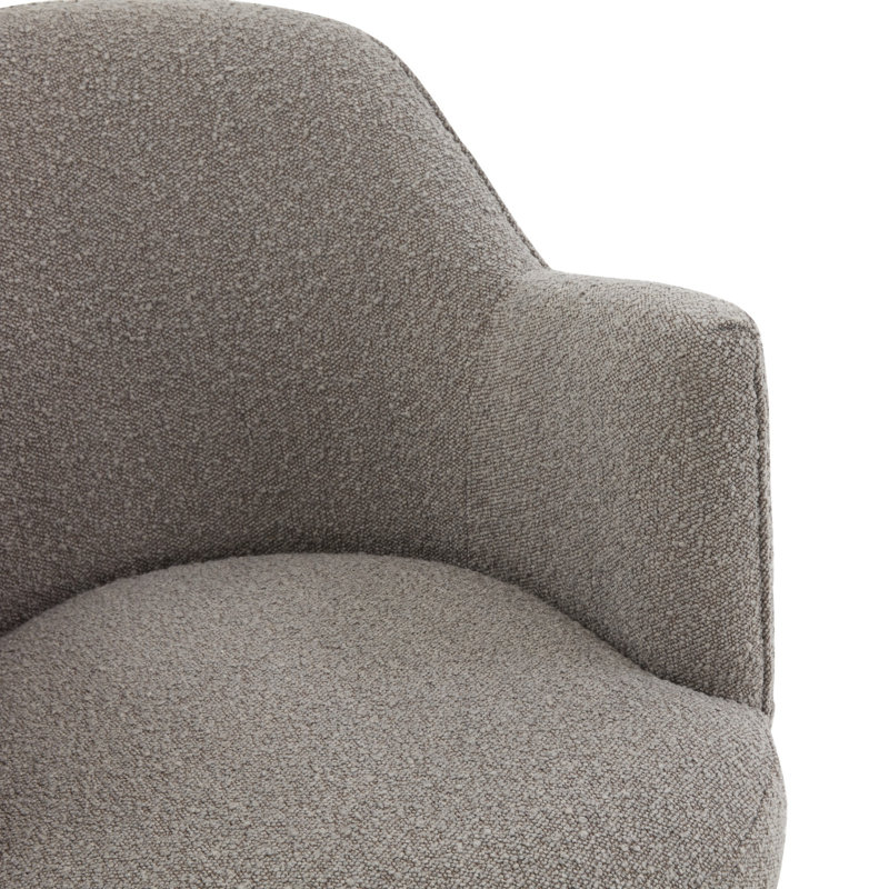 Levant Upholstered Swivel Armchair, Light Gray