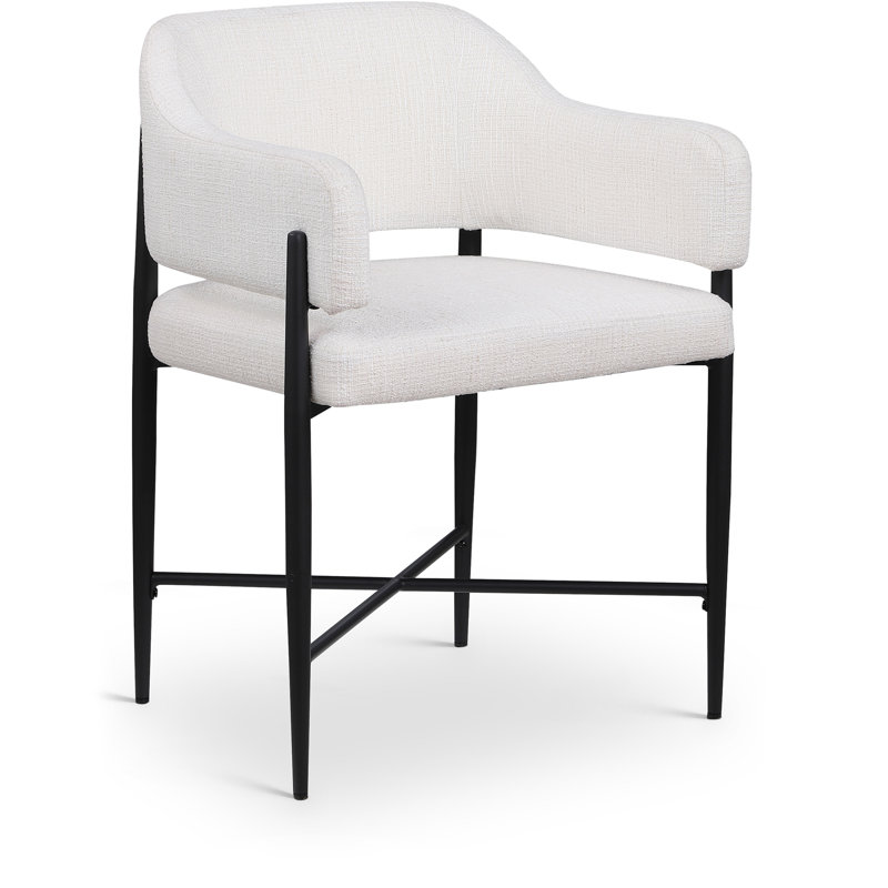 Jacenta Fabric Dining Chair, Cream Polyester Fabric