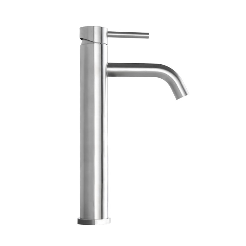 Modern Bathroom Single Handle Tall Faucet, Brushed Nickel