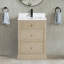 Meuble-lavabo simple 30 po avec plateau en pierre reconstituée Redondo-298663483