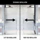 Meridian 34" W x 74" H Fixed Framed Shower Screen with 3/8" Glass