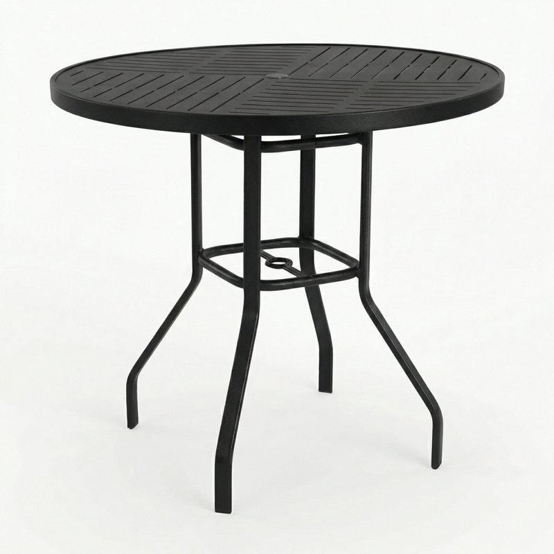 Table de bar 47 po, Noir mat