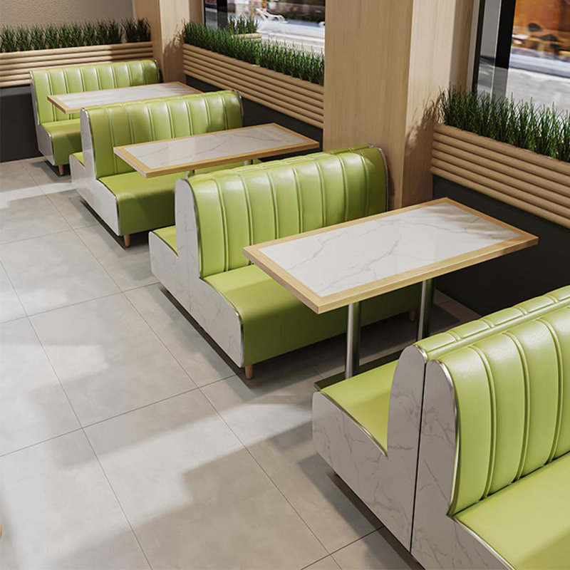 Banc rembourré en similicuir, Green