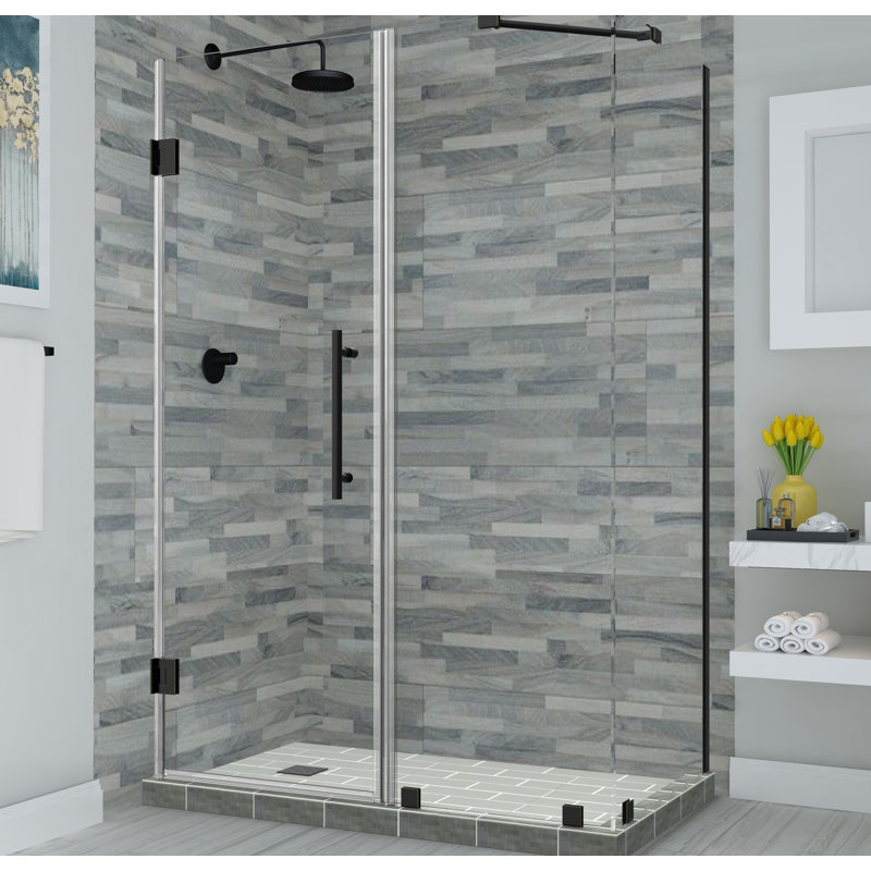 Bromley Frameless 32.38" x 72" Rectangle Hinged Shower Enclosure