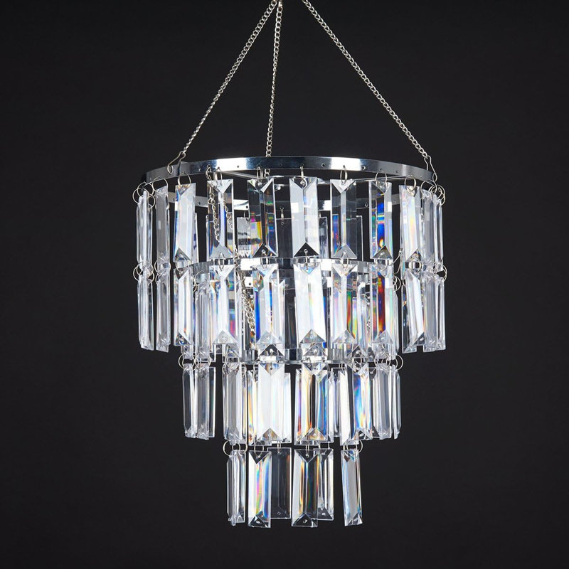 Modern Chandelier Pendant Lamp Shade With Faux Crystal Design For Ceiling Fixtures