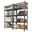Heavy Duty 5-Tier Adjustable Metal Shelving Unit - Steel Storage Rack - 2000-2200 Lbs Capacity - Perfect for Garage, Warehouse, Basement, Kitchen, Industrial Utility - 36-48" W x 16-24" D x 72" H