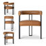 Ensemble de 4 fauteuils de salle à manger rembourrés en similicuir de 18 po (ensemble de 4)