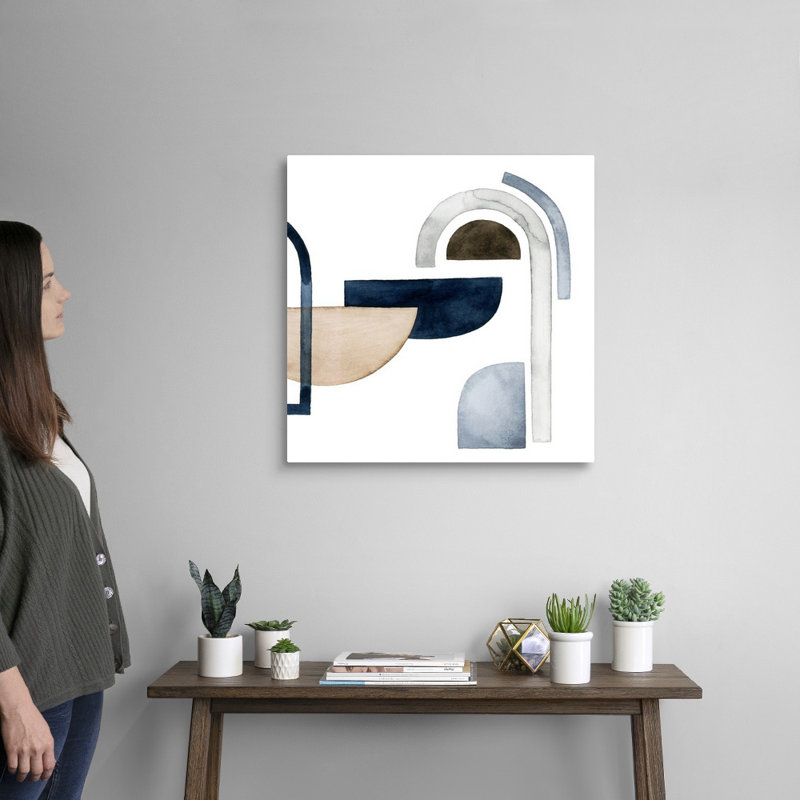 Déplacement des pièces V par Grace Popp - reproduction d'art sur toile, Toile tendue, H 24 po x l 24 po x P 1,25 po