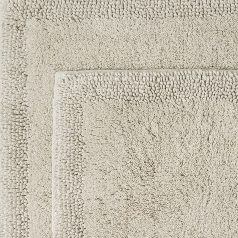 Plemmons Cotton Non-Slip Bath Rug, 21" W x 34" L, Sand