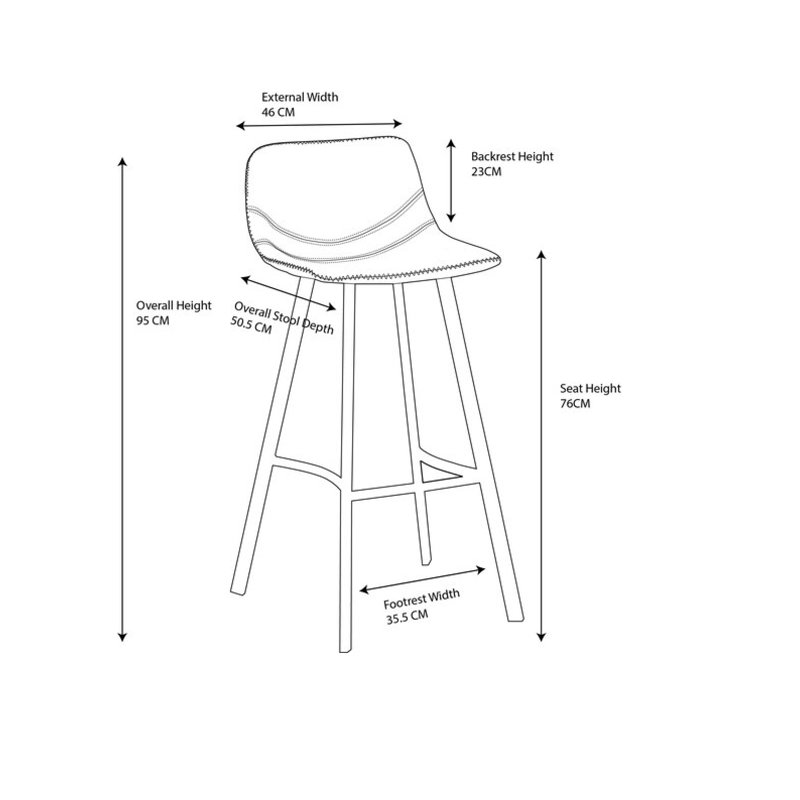 Fulcher Upholstered Counter Stool with Metal Frame, Sage Green