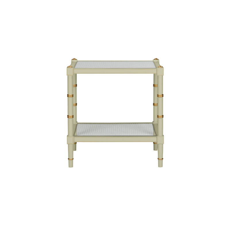 Conner Cane End Table, Grass Green