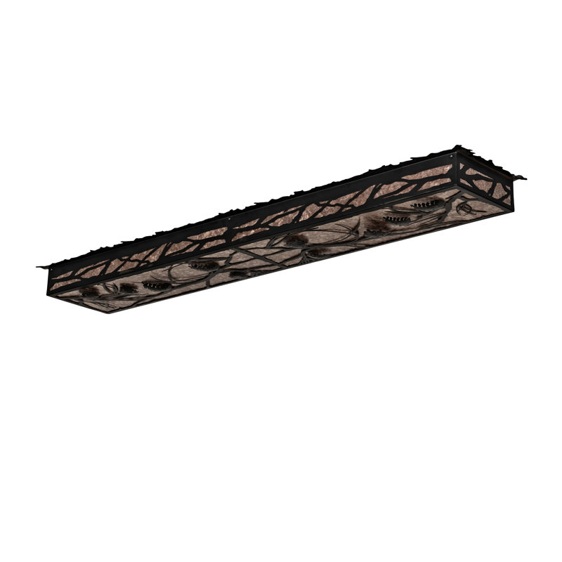 Rustic Lodge Acrylic LED Flush Mount