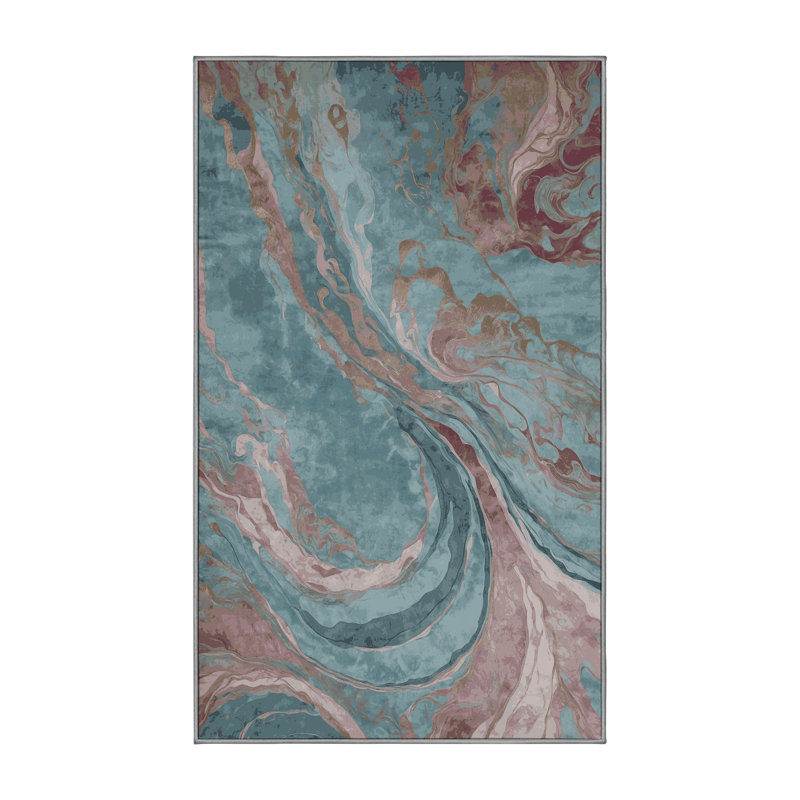 Machine Washable Gray Area Rug