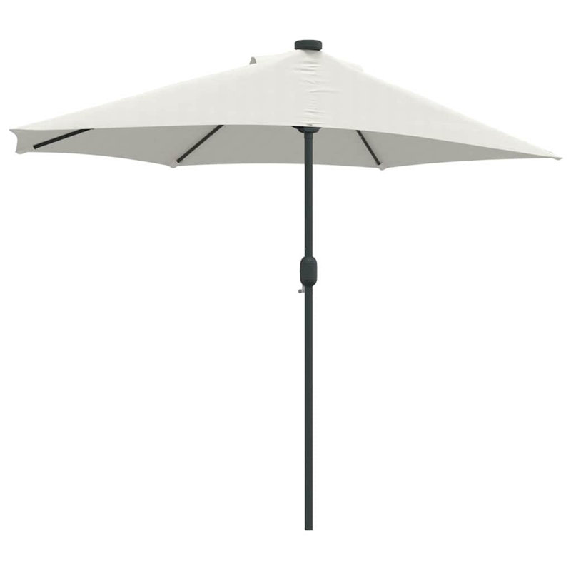 Garden Parasol Polyester and Steel Outdoor Umbrella Patio Sunshade, Beige, 224cm H x 150cm W x 150cm D