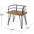 Rustic Industrial Chair - 2 Pieces, Wood Seat, Iron Frame, Finish, For Backyard Patio Decor 2 Seats, Frames, Stylish