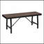 Banc chêne et noir rectangulaire