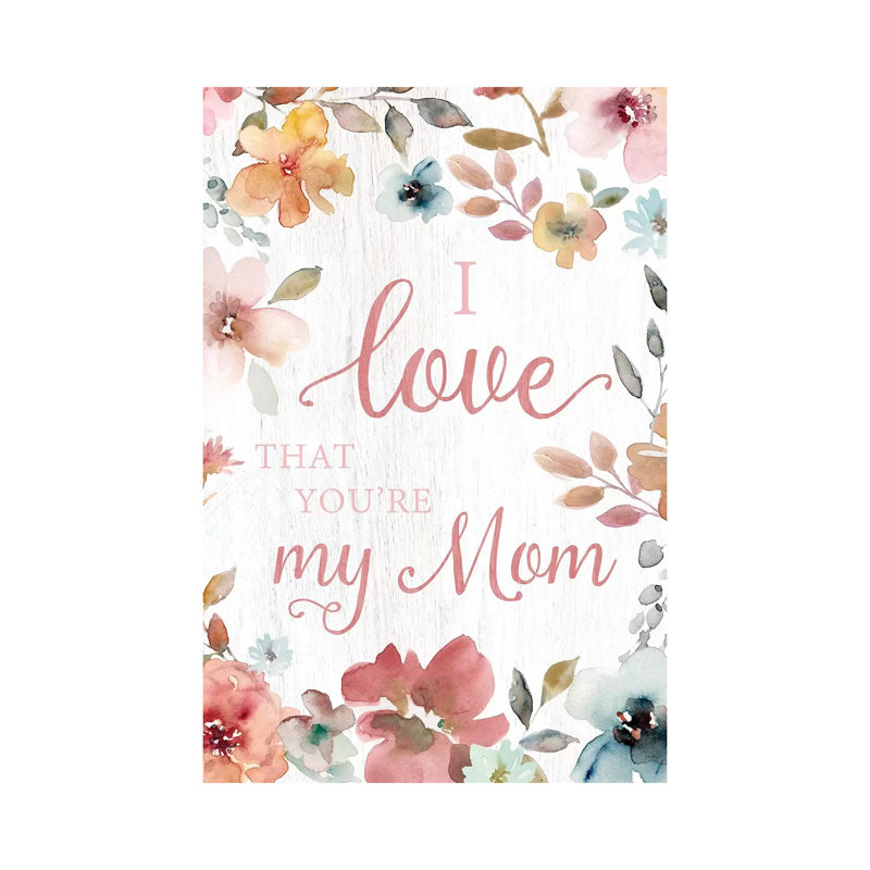 Love Mom by Carol Robinson - Print on Canvas, Wrapped Canvas, 20.32 cm H x 30.48 cm W