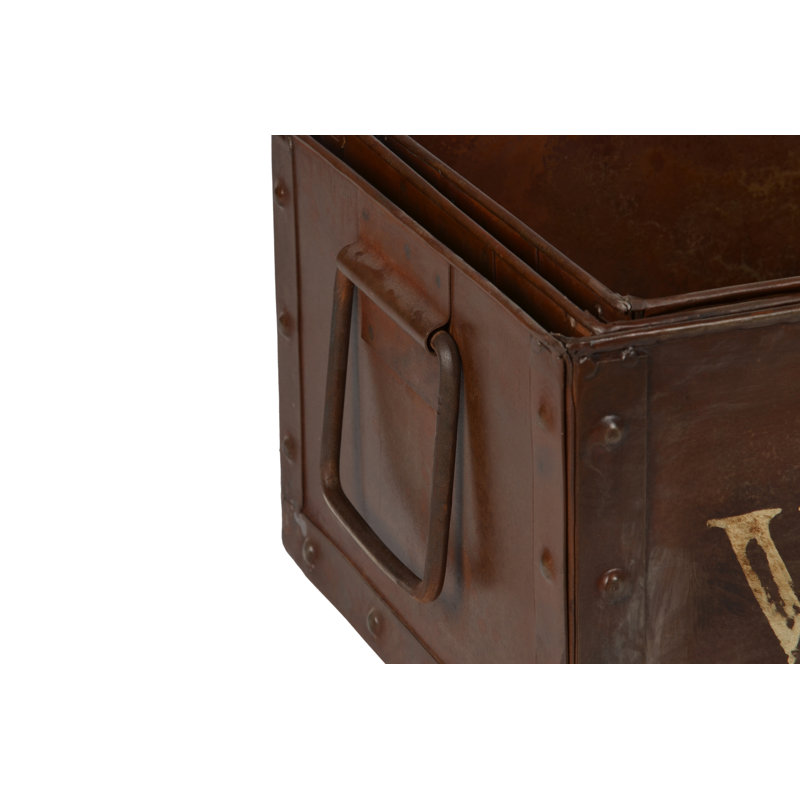 Ensemble de plateaux de service en fer 3 pièces Sistrunk, 20,75 x 12,25 x 8,5
