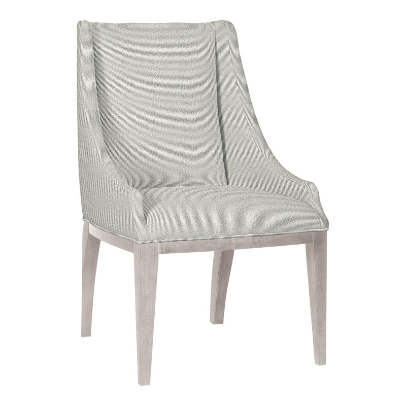 Thom Filicia Home 38" Wing Back Arm Chair, Dove Gray, Callaloo Cotton