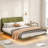 Modern Floating Bed Frame With Remote - Controlled Led , Full Size, Pu Leather Upholstery, Smooth Installation Easy To Follow Assembly