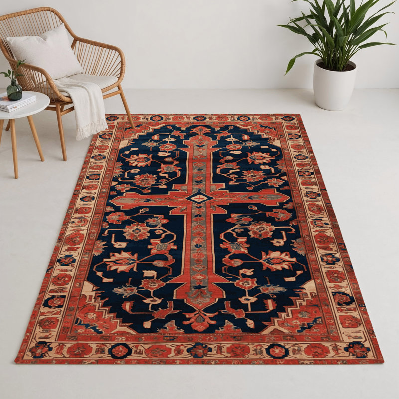 Tapis d'intérieur et d'extérieur brun Persian, Rectangulaire 3 pi x 5 pi