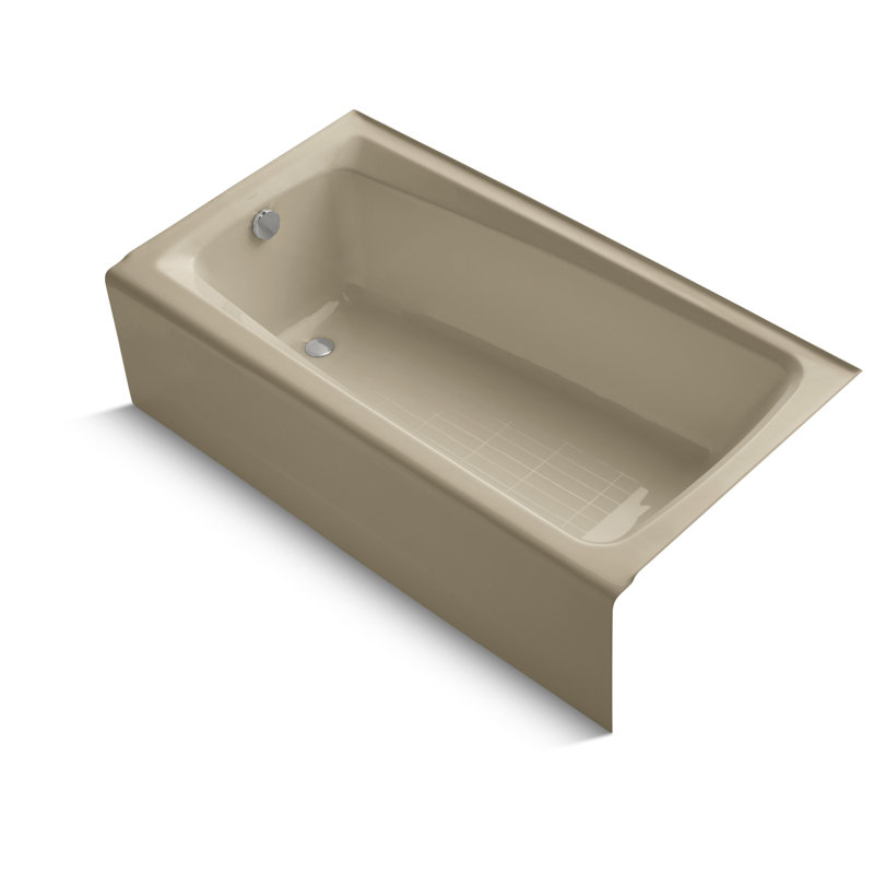 Mendota 60" x 32" Soaking Bathtub, Mexican Sand, Left
