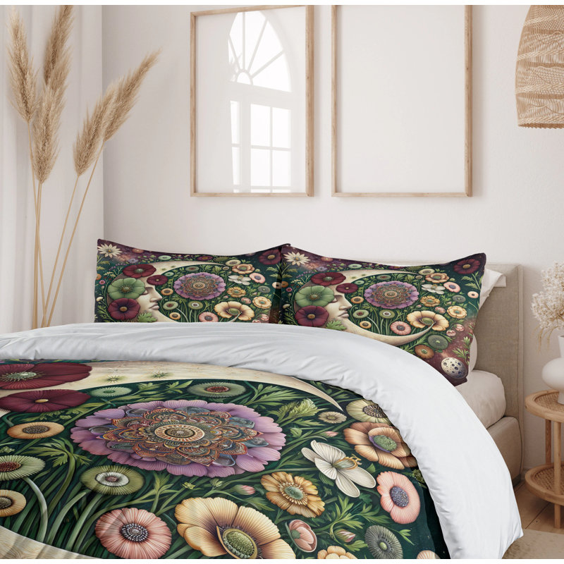 Moon Duvet Cover, California King Duvet Cover + 2 Standard Shams