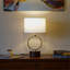 Lampe de table de chambre à coucher Nordic Home Creative Lampe de table de bureau en métal, lampe de table circulaire en métal 110V
