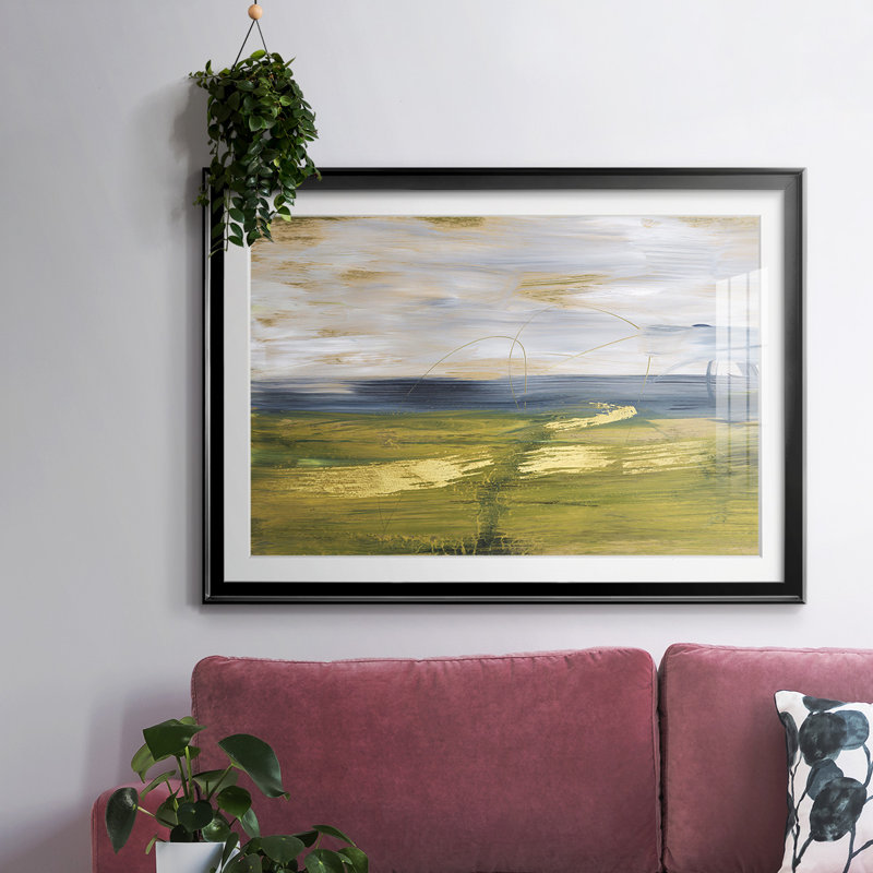 Ciel et terre II, impression sur papier, Noir, H 30 po x l 44 po x P 1,5 po