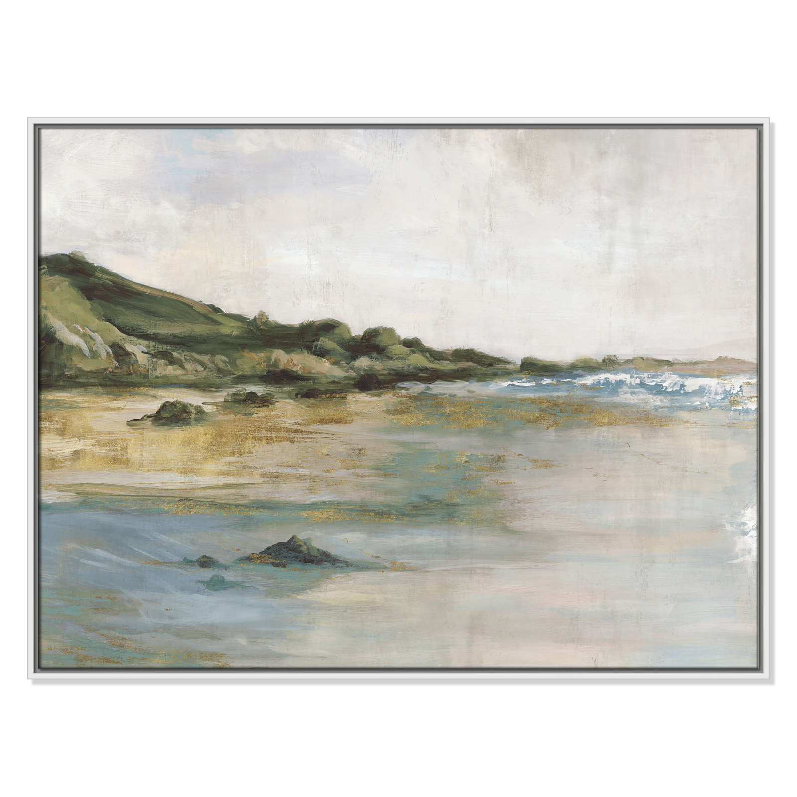 Cordoba "Tide's Edge" Print, 31.5" H x 41.5" W, White