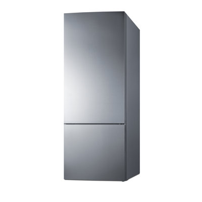 Summit Appliance 28" 14.6 Cubic Feet Bottom Freezer Refrigerator with Water and Ice Dispenser