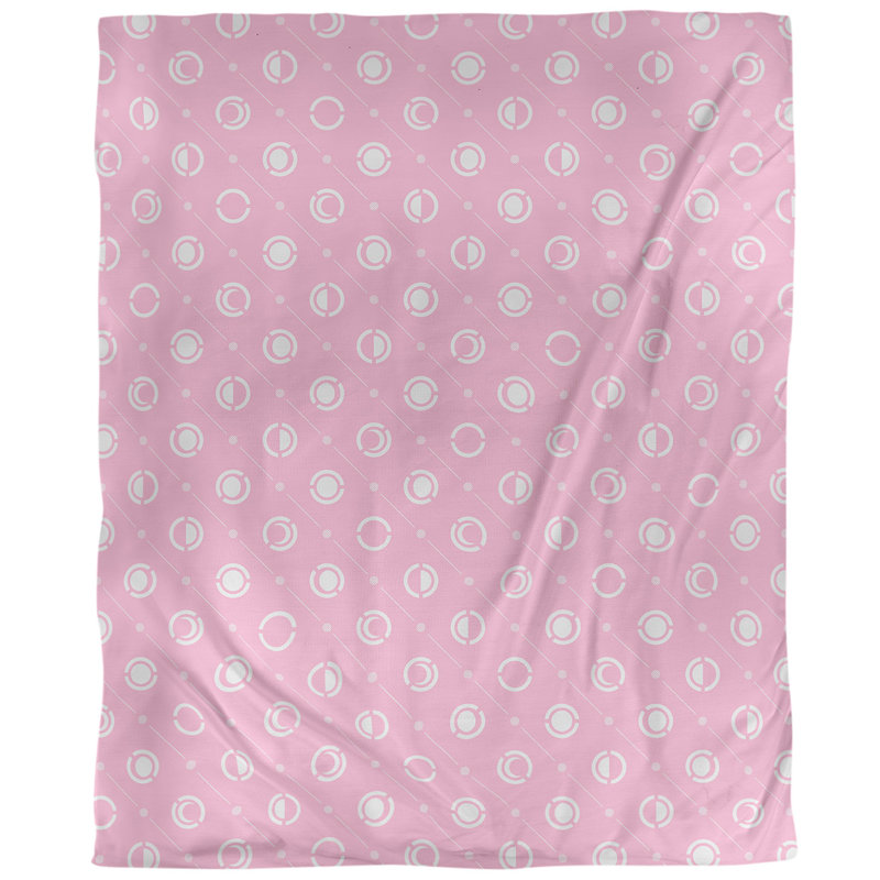 Housse de couette simple Moon phases, Housse de couette pour grand lit, Rose/blanc, Microfibre