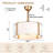 19" 7 - Blade Drum Ceiling Fan With Light Modern Bedroom Ceiling Fans 6 Speeds Caged Ceiling Fan Fandelier Ceiling Fan-736499795