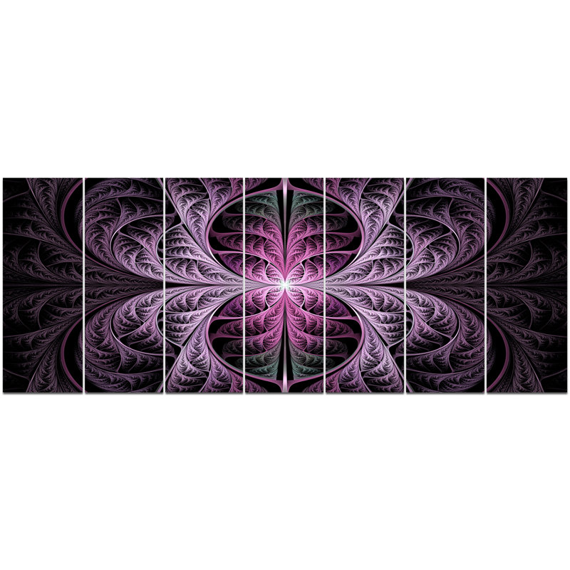 « mauve incandescente », verre coloré fractal, impression sur toile