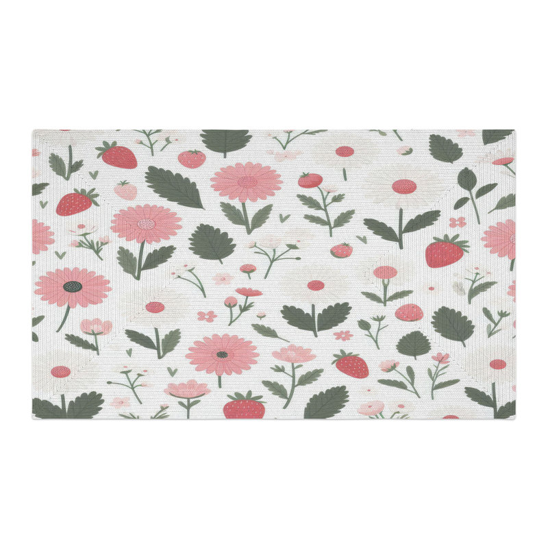 Tapis tressé Daisy & Berry Delight, Rectangulaire 3 pi x 5 pi