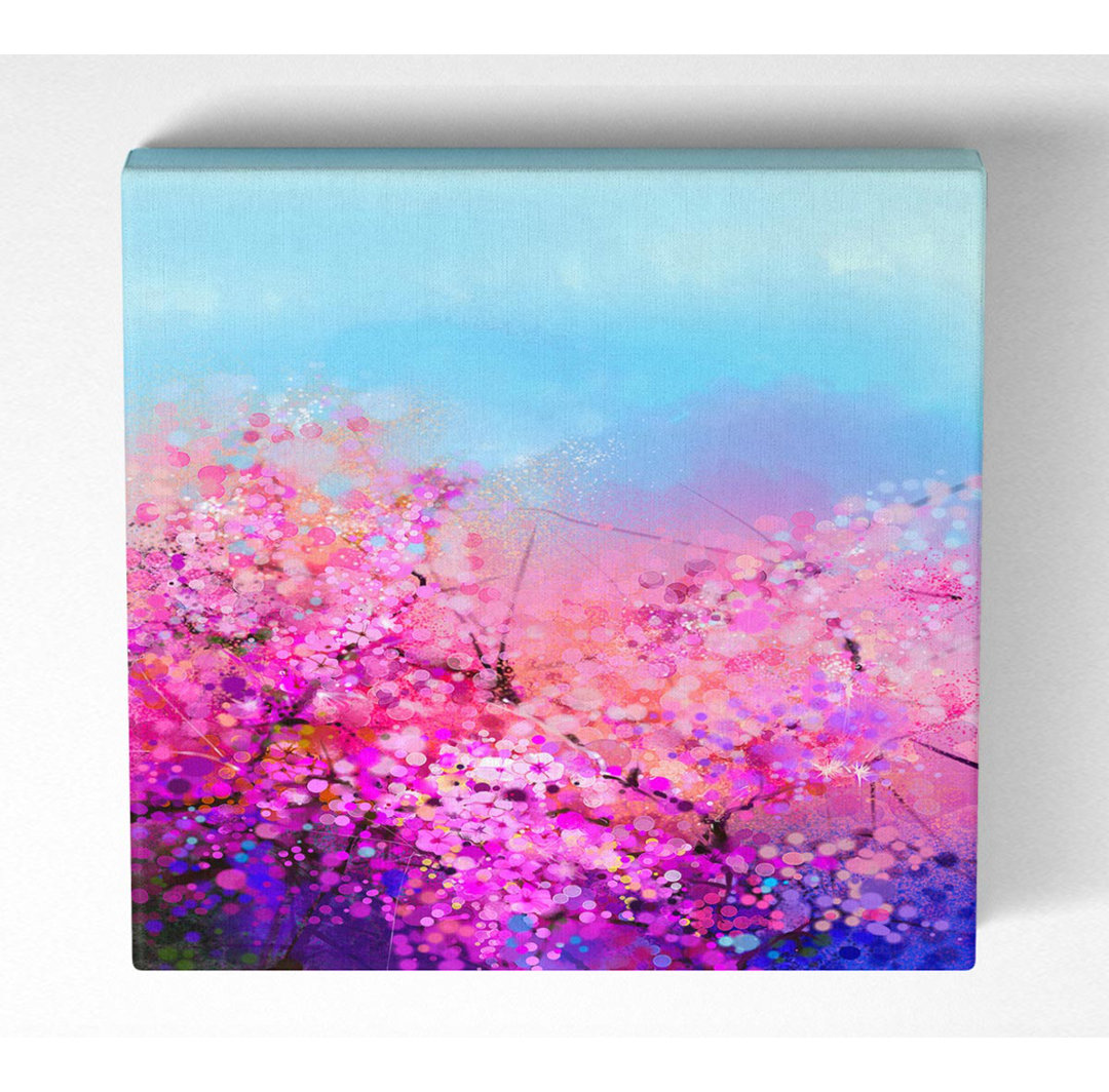 Pink Petal Madness - Wrapped Canvas Kunstdrucke