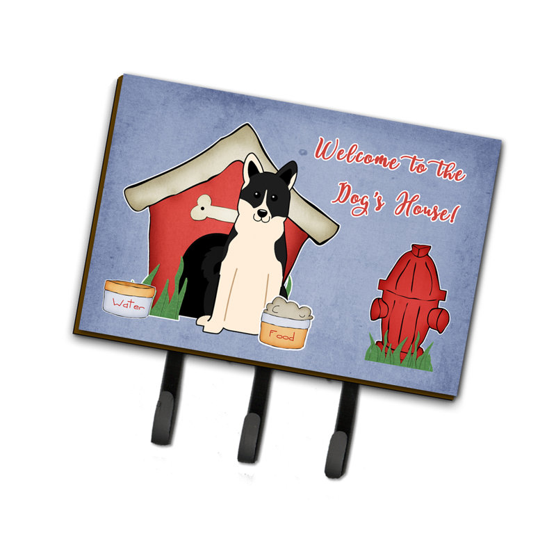 Porte-clé/russo-laïka spitz pour chien house