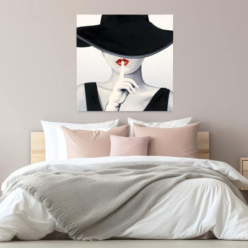 Haute Chapeau, art contemporain argenté, H 32 po x l 32 po