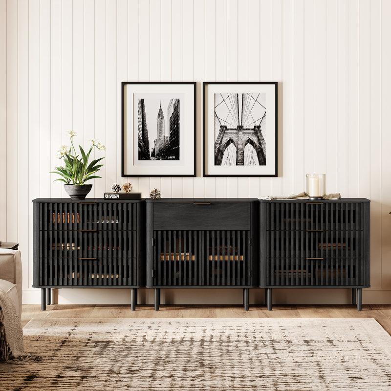  Buffet 94,5 pouces, Noir