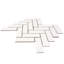 Carreau de mosaïque en porcelaine 1,35 po x 4,35 po
