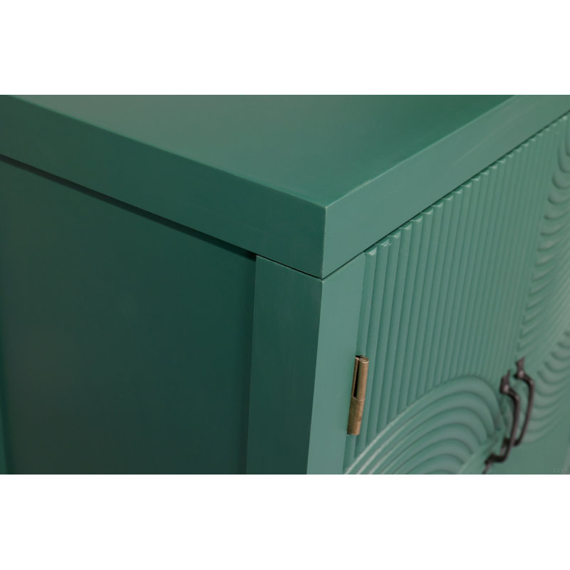 Wood Accent Cabinet with 4 Doors