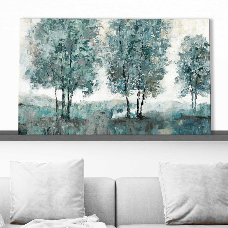 Sentinelle bleu sarcelle par - Peinture, Toile tendue, H 24 po x l 40 po x P 1,5 po