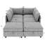 Canapé modulaire en chenille avec rangement
