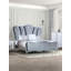 Joli lit 3 pièces pour lit attrayant avec 2 tables de chevet gris clair et pattes en bois rembourré de couleur argent-1331881238