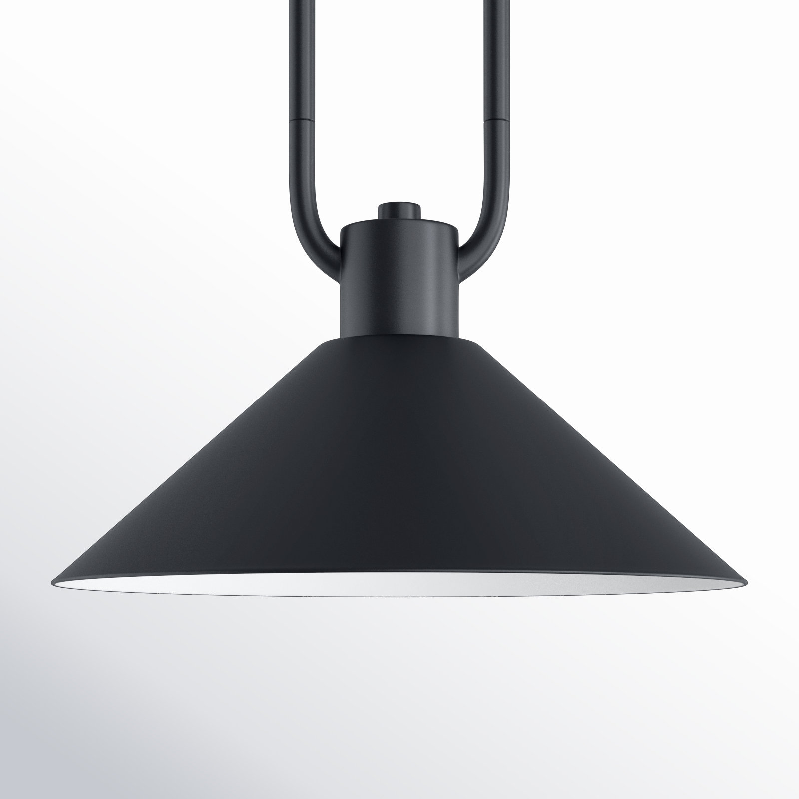 Fayra 1 - Light Industrial Pendant, Black, 10.25" H x 12" W x 12" D
