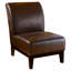 Lennon KD Slipper Chair with Smooth Bonded Leather and Protective Feet for Easy Assembly and Modern Elegance