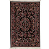 Shah Wool Oriental Area Rug in Plum/Black/Beige